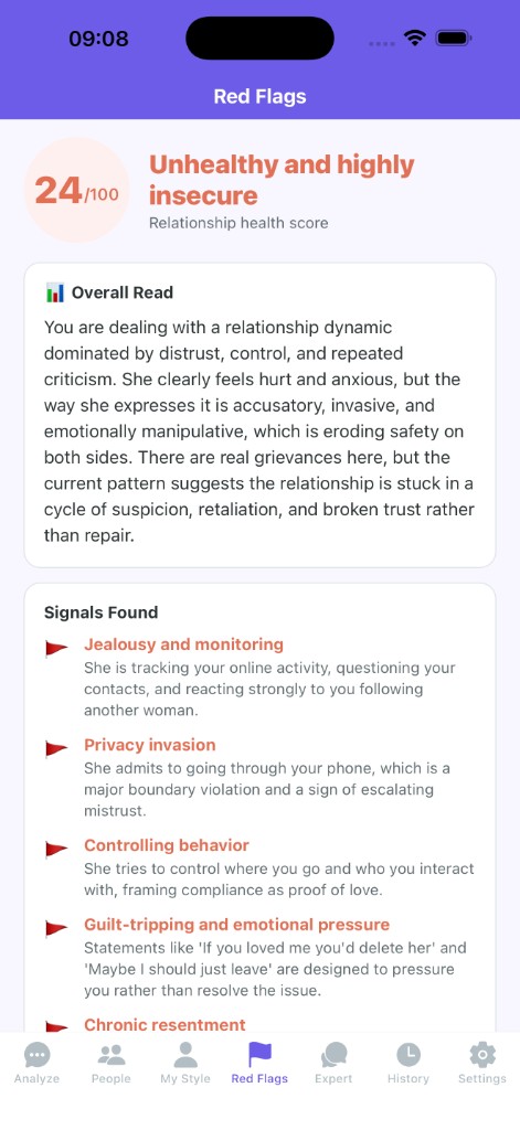 Red flag detection